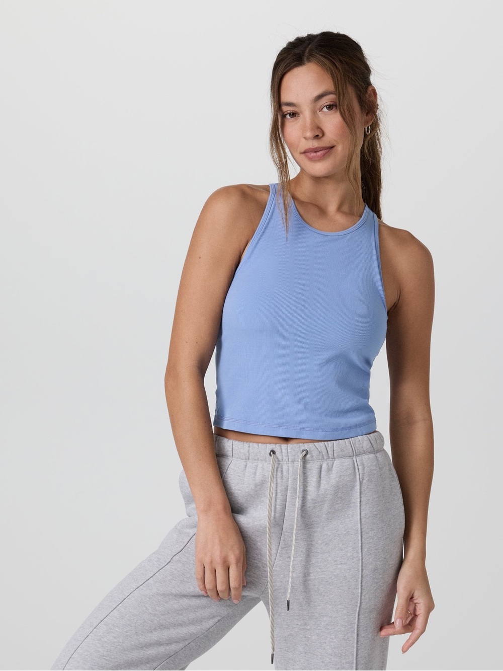 Vuori Pose Plyo Tank Bluebell Cropped Top